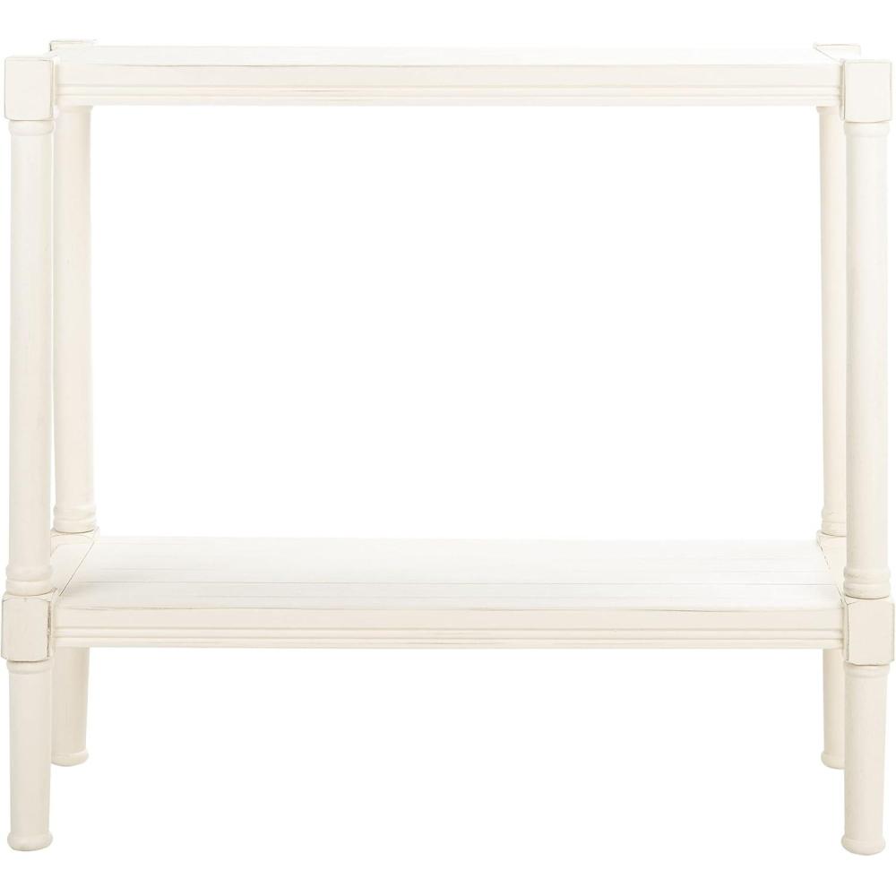 image:imageSAFAVIEH Home Collection Rafiki Brown Lower Shelf Console Table CNS5714CDistressed White