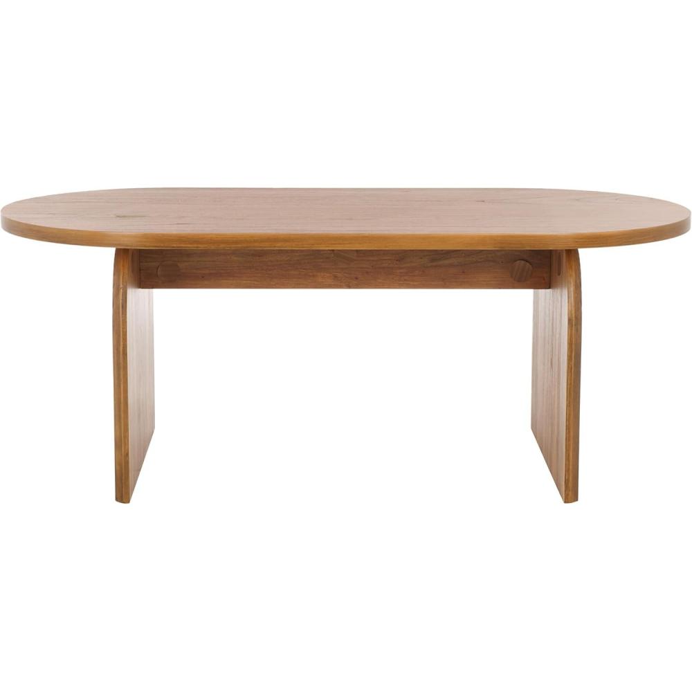 image:imageSAFAVIEH Home Collection Syura BrownBlack Ribbed Coffee TableNatural
