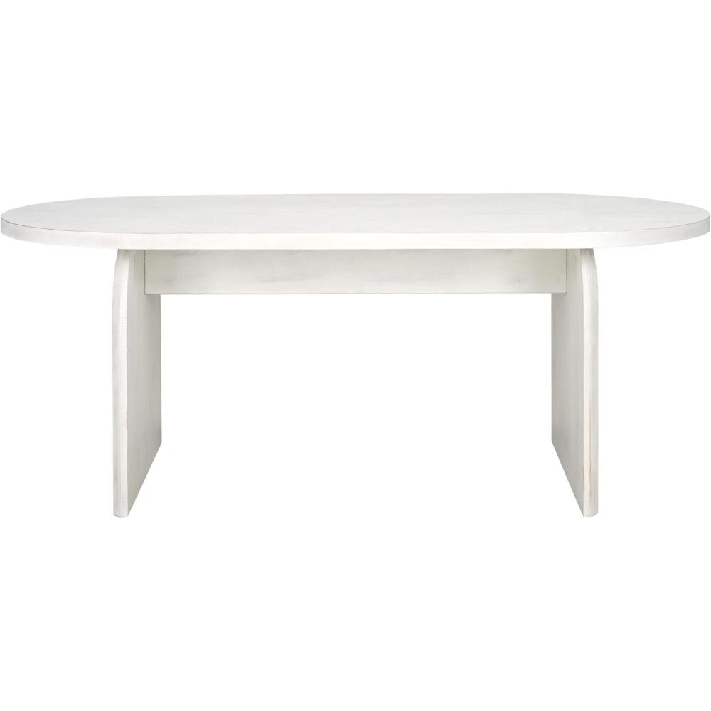 image:imageSAFAVIEH Home Collection Syura BrownBlack Ribbed Coffee TableWhite Washed