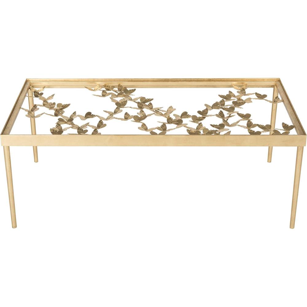 image:imageSafavieh FOX2589A Home Collection Rosalia Butterfly Coffee Table Antique Gold