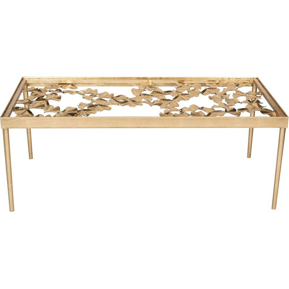 image:imageSafavieh FOX2591A Home Collection Otto Ginkgo Leaf Coffee Table Antique Gold