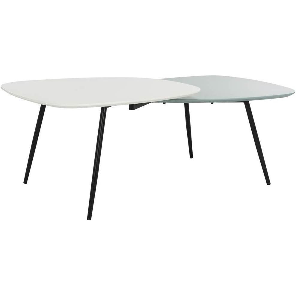 image:imageSafavieh FOX8205A Home Collection Jasmine Bi Level Coffee Table WhiteBlack