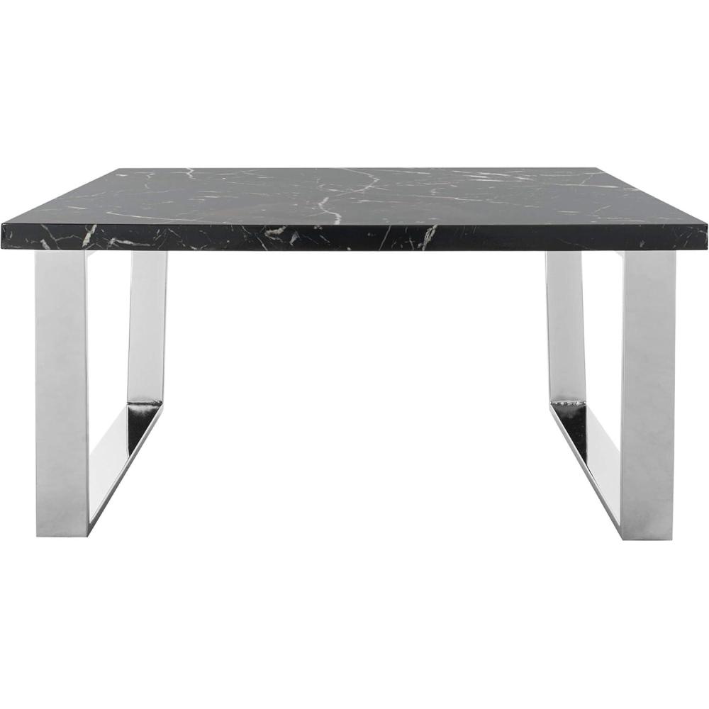 image:imageSafavieh Home Carmen Glam Black Faux Marble and Chrome Coffee TableBlack Chrome