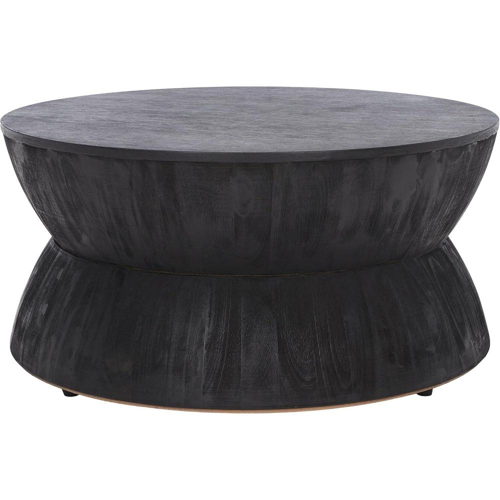 image:imageSafavieh Home Collection Alecto Brown Round Coffee Table Fully Assembled COF6601ABlack