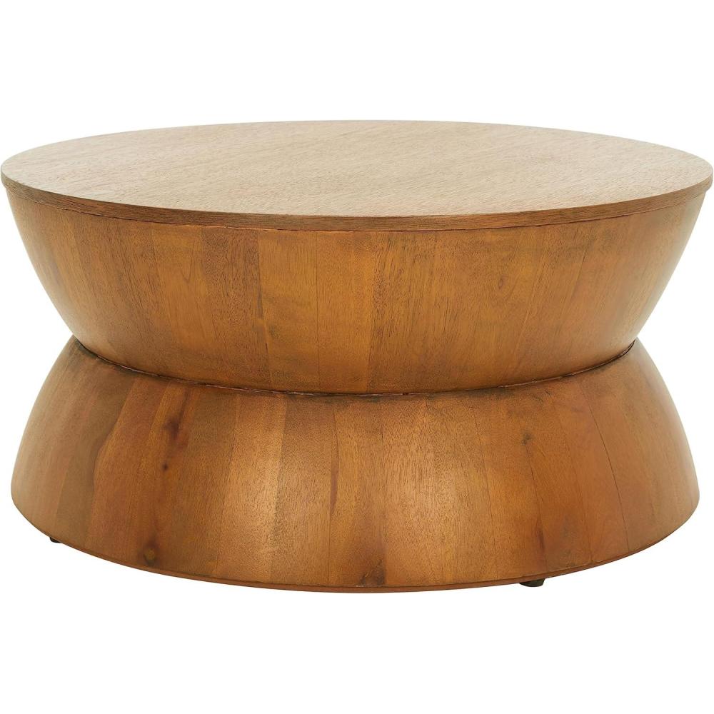 image:imageSafavieh Home Collection Alecto Brown Round Coffee Table Fully Assembled COF6601ANatural Finish