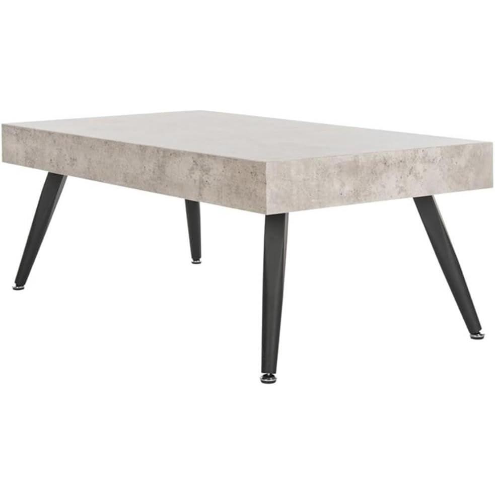 image:imageSafavieh Home Collection Cedric Light Grey and Black Rectangular Midcentury Modern Coffee TableLight GreyBlack