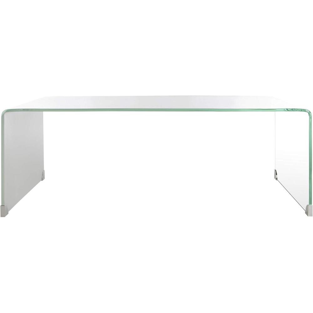 image:imageSafavieh Home Collection Crysta Clear and Blue Ombre Glass Coffee TableClear  White