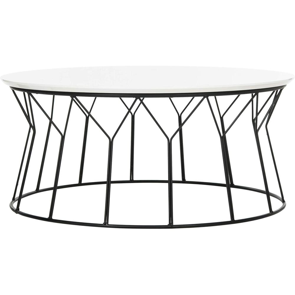 image:imageSafavieh Home Collection Deion Retro MidCentury Light Oak and Black Wood Coffee TableWhite