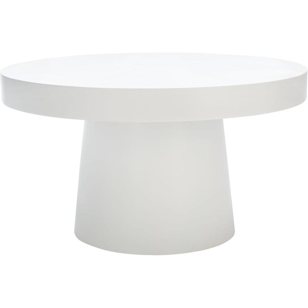 image:imageSafavieh Home Collection Jaria White Terrazzo Paper Mache Round Coffee Table Fully Assembled COF3000BWhite