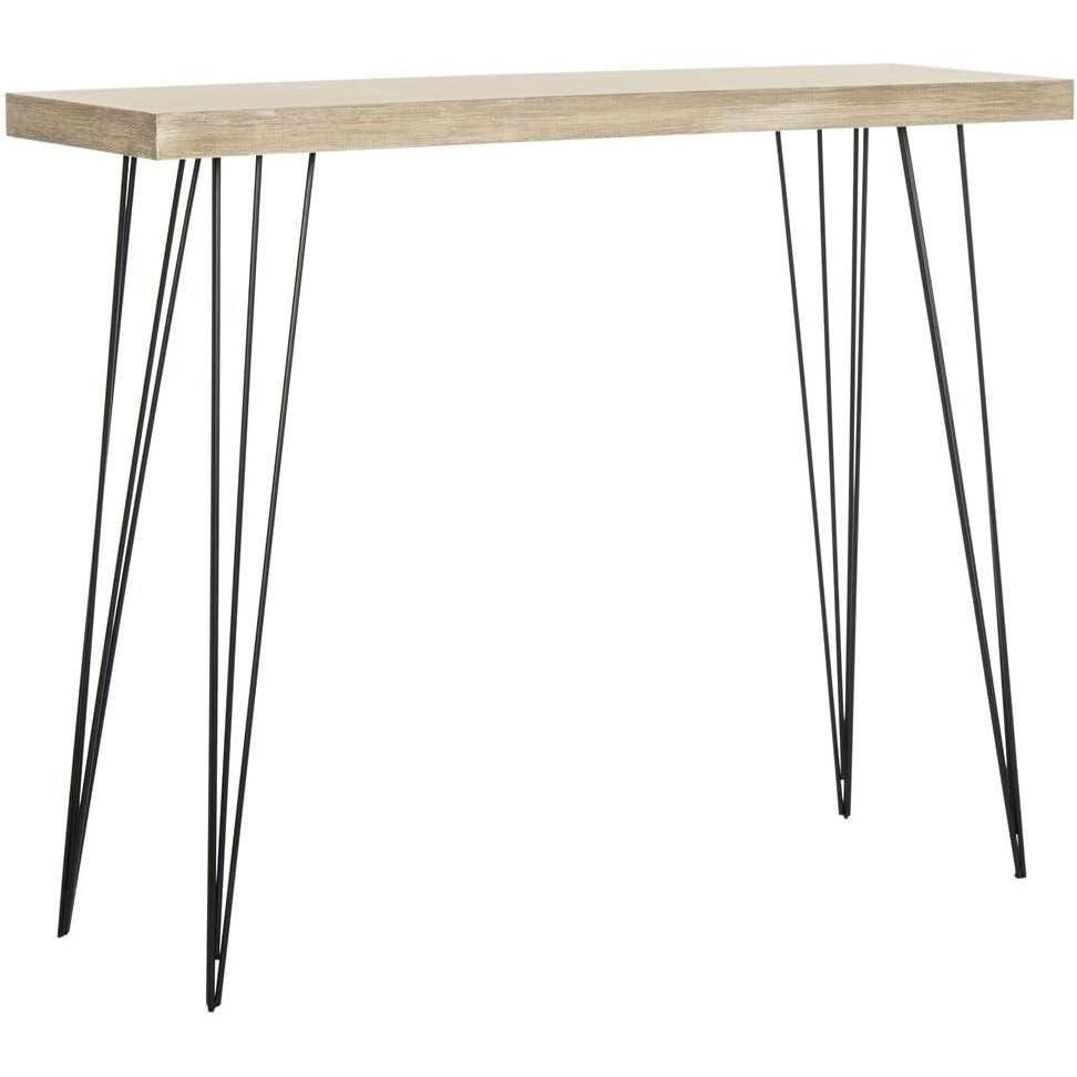 image:imageSafavieh Home Collection Lali Retro MidCentury Light Oak and Black Wood Console