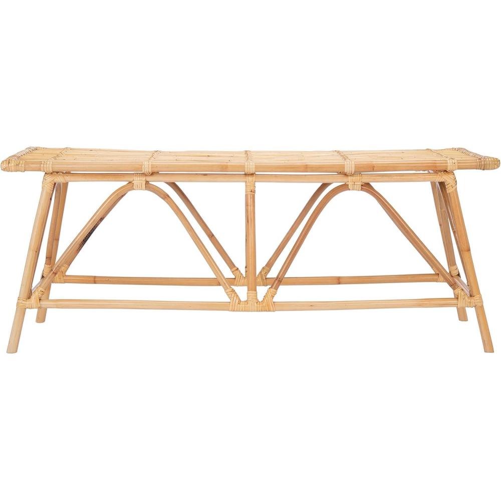 image:imageSafavieh Home Collection Montgomery Natural Rattan 15 w x 47 d x 18 h Coffee TableNatural