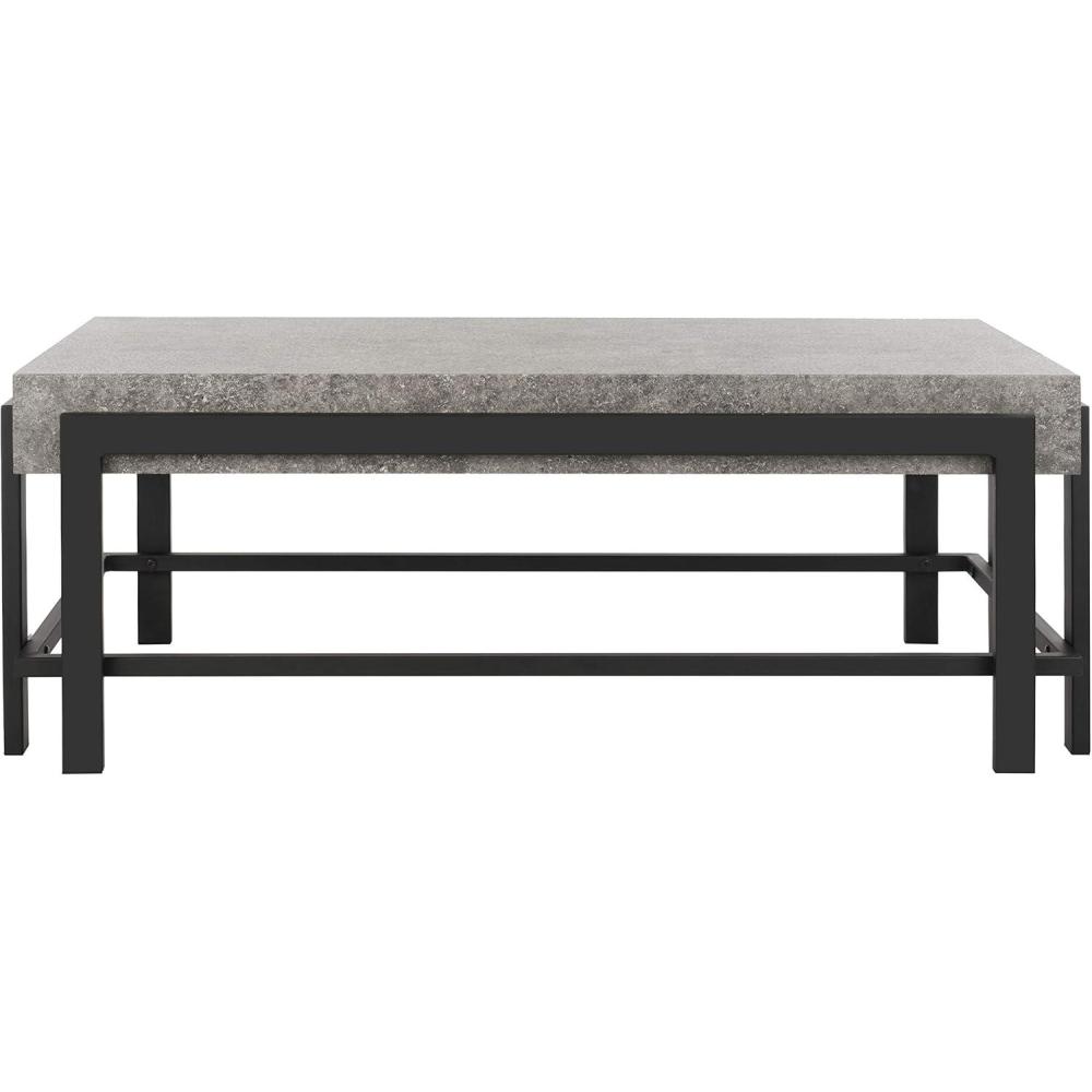 image:imageSafavieh Home Collection Oliver Dark Grey and Black Rectangular Contemporary Coffee Table