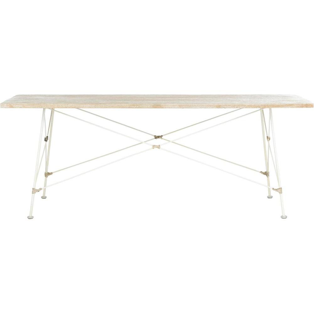 image:imageSafavieh Home Cyprus White Wash Top and White Leg Coffee Table