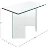 SAFAVIEH Bedwyr Temp Glass COF7305 Coffee Table, 47″ W x 28″ D x 16″ H, Clear