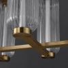 SAFAVIEH Couture – Cyndy Rectangular Chandelier Light Fixture – Gold & Clear – Dimmable LED Linear Chandelier with Glass Panels and Adjustable Height for Dining Room, Kitchen Island (CTL1119A)(Gold/Clear)