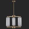 SAFAVIEH Couture – Cyndy Square Chandelier Light Fixture – Gold & Clear – Dimmable LED Chandelier with Glass Panels and Adjustable Height – Modern Ceiling Light for Dining Room, Foyer (CTL1118A)(Gold/Clear)