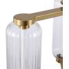SAFAVIEH Couture – Cyndy Square Chandelier Light Fixture – Gold & Clear – Dimmable LED Chandelier with Glass Panels and Adjustable Height – Modern Ceiling Light for Dining Room, Foyer (CTL1118A)(Gold/Clear)