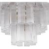 SAFAVIEH Couture – Kelcie 13-Light Tiered Chandelier – Clear & Gold – Dimmable LED Chandelier with Glass Panels and Adjustable Height for Dining Room, Foyer (CTL1121A)(Clear/Gold)