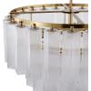 SAFAVIEH Couture – Kelcie 13-Light Tiered Chandelier – Clear & Gold – Dimmable LED Chandelier with Glass Panels and Adjustable Height for Dining Room, Foyer (CTL1121A)(Clear/Gold)