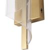 SAFAVIEH Couture – Leighton Acrylic Wall Sconce Light Fixture – Clear & Gold – Dimmable LED Wall Light with Adjustable Color Temperature, Modern Vanity Lighting for Bathroom, Hallway (CTL1111A)(Clear/Gold)