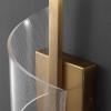 SAFAVIEH Couture – Leighton Acrylic Wall Sconce Light Fixture – Clear & Gold – Dimmable LED Wall Light with Adjustable Color Temperature, Modern Vanity Lighting for Bathroom, Hallway (CTL1111A)(Clear/Gold)