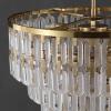 SAFAVIEH Couture – Queenie 16-Light Tiered Chandelier – Clear & Gold – Dimmable LED Chandelier with Glass Panels and Adjustable Height for Dining Room, Foyer (CTL1122A)(Clear/Gold)