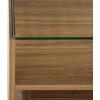 SAFAVIEH Furniture – Acres Accent Table – Dark Oak Wood & Glass Top – 2 Shelves – Ideal for Living Room, Bedroom, 20″ W x 18″ D x 23″ H (ACC2329B)(Dark Oak/Glass)