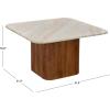 SAFAVIEH Furniture – Alessio Coffee Table – Brown & White Marble Top with Solid Wood Base, Modern Living Room Accent Table, 31.5″ W x 31.5″ D x 18″ H (COF2903A)(Brown/White/Brown)