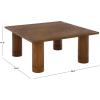 SAFAVIEH Furniture – Aramin Square Coffee Table – Walnut – Modern Living Room Table with Sculptural Legs for Living Room, Family Room, 39.4″ W x 39.4″ D x 17″ H (COF2307A)(Walnut)