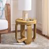SAFAVIEH Furniture – Asleesh Round Accent Table – Natural Rattan – Fully Assembled – Ideal for Living Room, Bedroom, 16.5″ W x 16.5″ D x 17.7″ H (ACC9901A)(Natural)