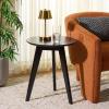 SAFAVIEH Furniture – Bahaus Round Accent Table – Walnut – Mid-Century Tripod Leg Design – Ideal for Living Room, Bedroom, 21.7″ W x 21.7″ D x 21.7″ H (ACC4300A)(Black)