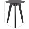 SAFAVIEH Furniture – Bahaus Round Accent Table – Walnut – Mid-Century Tripod Leg Design – Ideal for Living Room, Bedroom, 21.7″ W x 21.7″ D x 21.7″ H (ACC4300A)(Black)