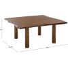 SAFAVIEH Furniture – Banco Square Coffee Table – Antique Brown Solid Wood – Handcrafted Living Room Table with Sculpted Edges, 39.37″ W x 39.37″ D x 18″ H (COF6521A)(Antique Brown)