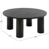 SAFAVIEH Furniture – Canino Round Coffee Table – Black – Modern Living Room Table with Sculptural Legs for Living Room, Family Room, 39.4″ W x 39.4″ D x 17″ H (COF2306B)(Black)