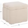SAFAVIEH Furniture – Emmie Square Storage Ottoman – Brown Upholstered with Hidden Storage – Modern Accent Footrest for Living Room, Bedroom & Entryway, 20.2″ W x 20.2″ D x 18.3″ H (OTT3405A)(Creme)