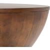 SAFAVIEH Furniture – Lailah Round Coffee Table – Mid-Century Design – Brown Sculptural Drum – Fully Assembled – Ideal for Living Room, Family Room, 30″ W x 30″ D x 14″ H (ALV1000A)(Brown)