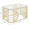 SAFAVIEH Furniture – Lidiya Coffee Table – White Rattan with Glass Top – Boho Coastal Living Room Accent Table, Fully Assembled, 30.7″ W x 22.8″ D x 15.9″ H (COF9900A)(White/Glass)