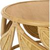 SAFAVIEH Furniture – Lusine Round Coffee Table – Honey Brown Wash & Solid Wood with Leaf Design – Boho Living Room Accent Table, 31.1″ W x 31.1″ D x 16″ H (COF6520B)(Natural)