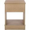 SAFAVIEH Furniture – Shafa Side Table – Light Grey Solid Wood & Brass – 1-Drawer Nightstand Accent – Ideal for Living Room, Bedroom, 17.7″ W x 15″ D x 23.7″ H (ACC3100A)(Natural/Brass)