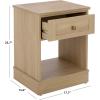 SAFAVIEH Furniture – Shafa Side Table – Light Grey Solid Wood & Brass – 1-Drawer Nightstand Accent – Ideal for Living Room, Bedroom, 17.7″ W x 15″ D x 23.7″ H (ACC3100A)(Natural/Brass)