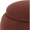 SAFAVIEH Furniture – Siara Round Storage Ottoman – Hunter Green Upholstered with Hidden Storage – Modern Footrest Stool for Living Room, Bedroom & Entryway, 24.2″ W x 24.2″ D x 17″ H (OTT3404C)(Rust)