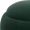 SAFAVIEH Furniture – Siara Round Storage Ottoman – Hunter Green Upholstered with Hidden Storage – Modern Footrest Stool for Living Room, Bedroom & Entryway, 24.2″ W x 24.2″ D x 17″ H (OTT3404C)(Hunter Green)