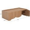 SAFAVIEH Furniture – Takami Rectangular Coffee Table – Oak – Storage Cabinet Doors and Shelf, Modern Living Room Table, 47.24″ W x 23.6″ D x 15.75″ H (COF3602A)(Oak)