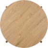 SAFAVIEH Furniture – Tomori Round Coffee Table – Oak Storage Coffee Table with Shelf, Modern Living Room Table, 37″ W x 37″ D x 15.75″ H (COF3600A)(Oak)