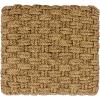 SAFAVIEH Furniture – Trishan Woven Accent Stool – Brown Mahogany Solid Wood Frame- X-Base Design – Fully Assembled – Ideal for Living Room, Bedroom, 18.5″ W x 20.5″ D x 19.3″ H (SEA7045B)(Natural)