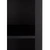 SAFAVIEH Furniture – Vero Bookshelf Bookcase with Pull-Out Desk – Black Wood Storage Cabinet for Living Room, Home Office (ETG3100B)(Black)