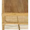 SAFAVIEH Furniture – Webber Square Coffee Table – Natural Solid Wood with Rattan Shelf Storage – Boho Living Room Table, 31.5″ W x 31.5″ D x 17.7″ H (COF6519A)(Natural)