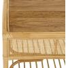 SAFAVIEH Furniture – Webster Rectangle Coffee Table – Natural Solid Wood with Rattan Shelf Storage, Boho Living Room Table, 43.3″ W x 25.6″ D x 17.7″ H (COF6518A)(Natural)