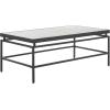 SAFAVIEH Home Collection – Acelin White Faux Marble Top & Black Metal Base Rectangular Coffee Table (COF7017A)(White Faux Marble/Black)