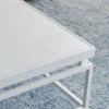 SAFAVIEH Home Collection – Acelin White Faux Marble Top & Black Metal Base Rectangular Coffee Table (COF7017A)(White Faux Marble/White)